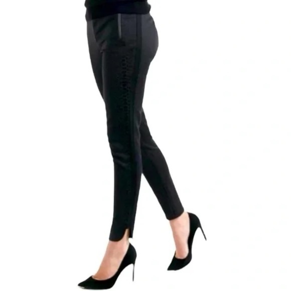 Ted Baker London Tulio Pants Embossed Faux Snakeskin Tuxedo Stripe Ted 3 US 8-10 - Picture 14 of 14